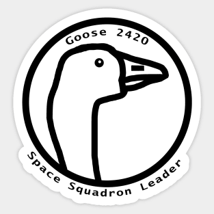 Portrait of Space Squadron Leader Goose Outline Sticker